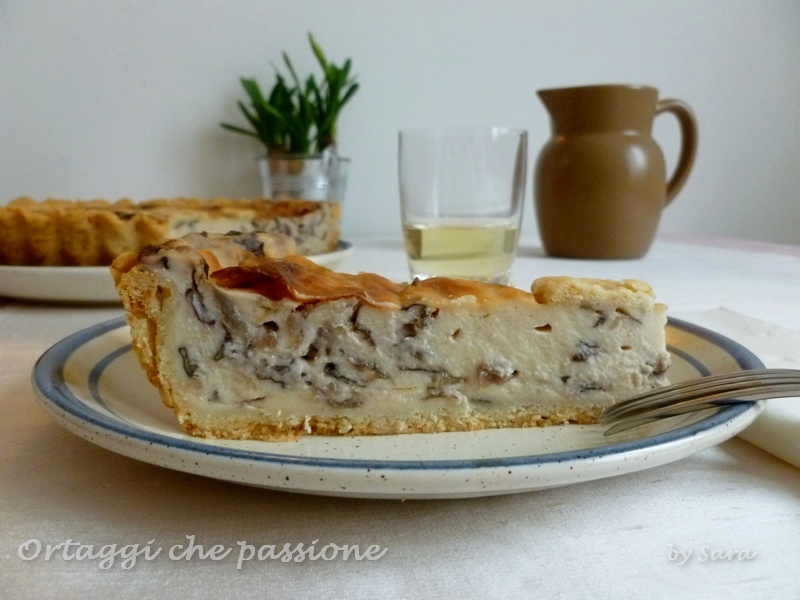 Torta salgada com radicchio e creme de queijo Ortaggi che passione by Sara