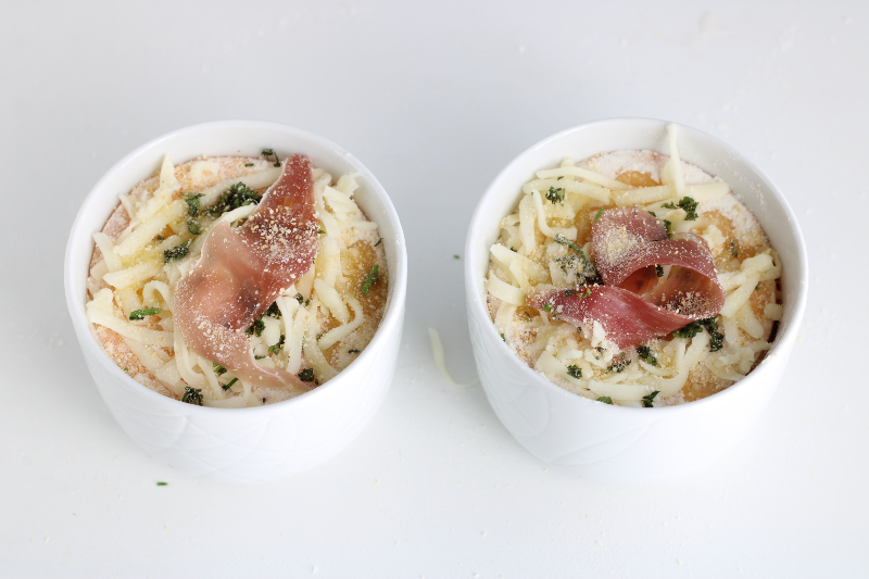 tortinhos de abóbora e scamorza