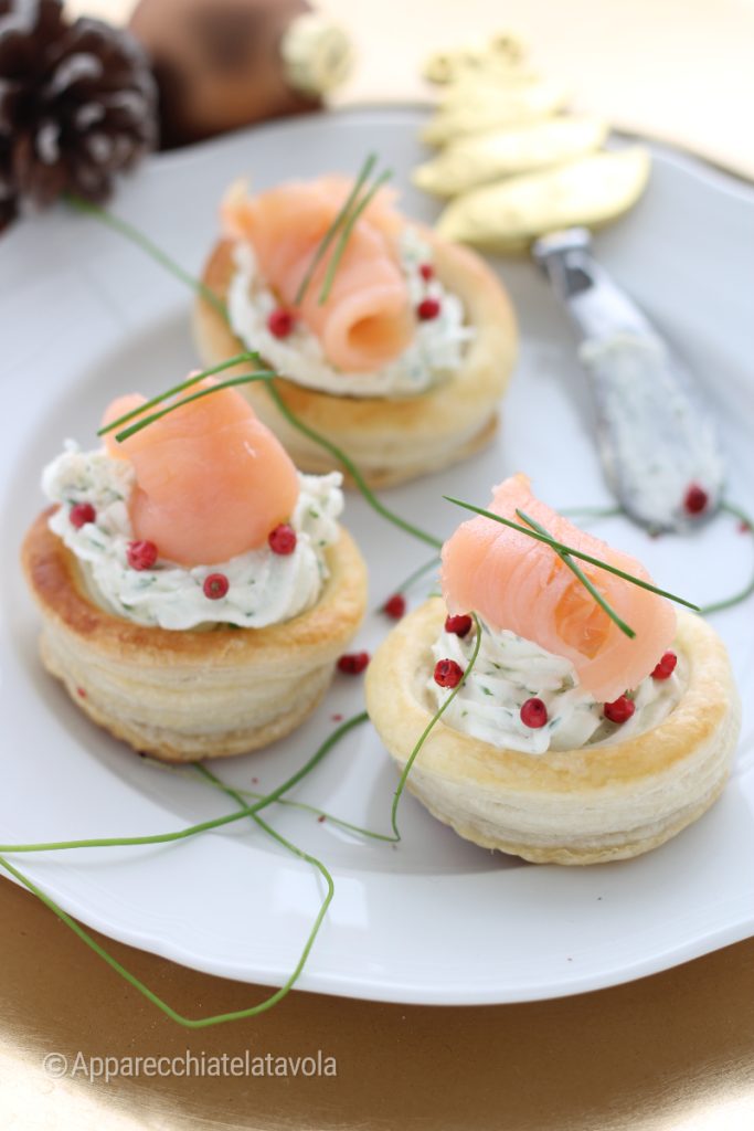 vol au vent com salmão