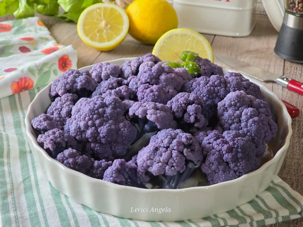 Como cozinhar a Couve-flor Roxa sem perder a cor