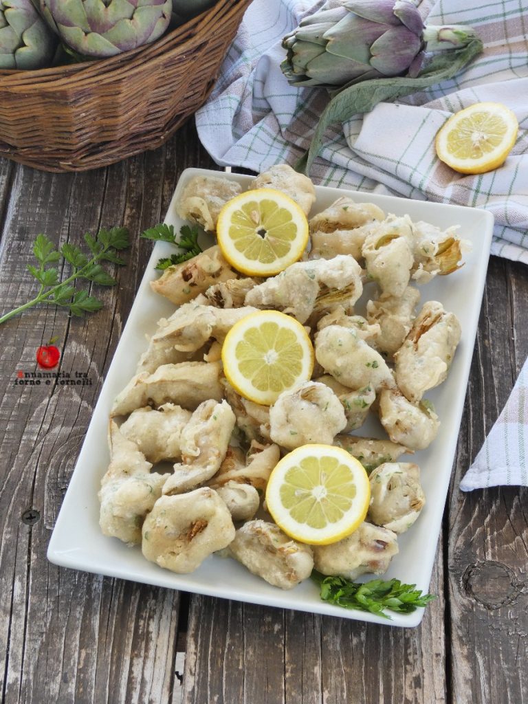 alcachofras em massa crocante