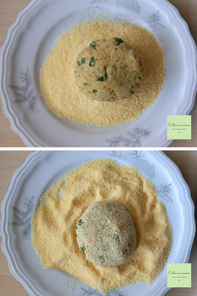 almôndegas vegetais - empanamento