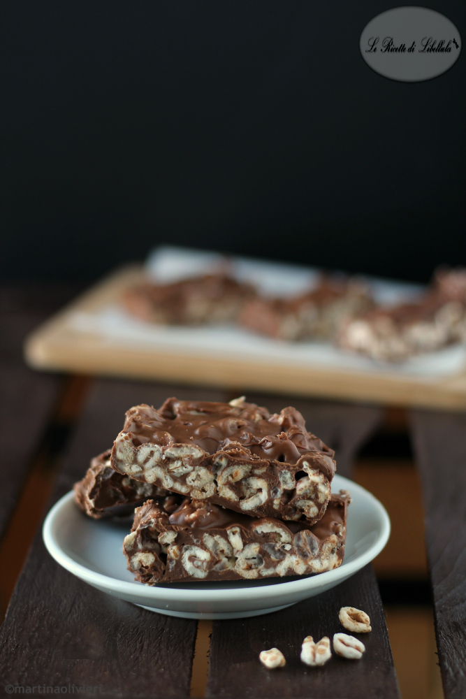 Barras de chocolate e cereais