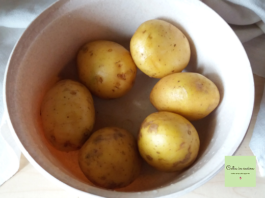 cozinhando batatas inteiras no micro-ondas