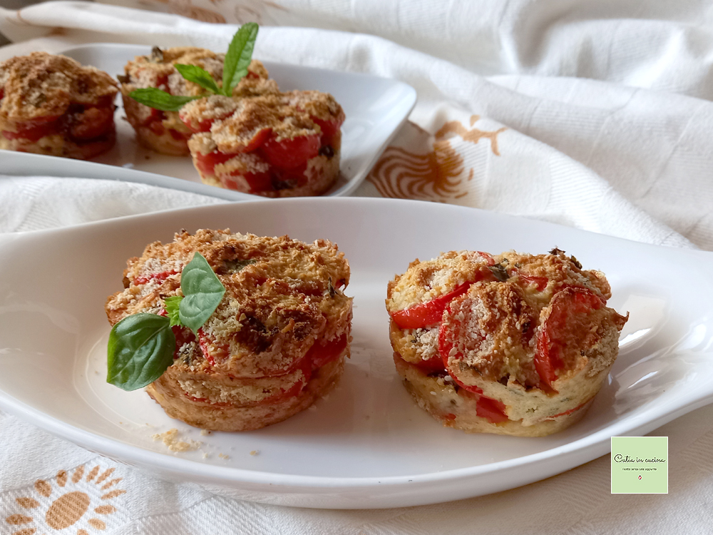 Bolinho de Tomate Cereja com Aroma de Hortelã e Manjericão
