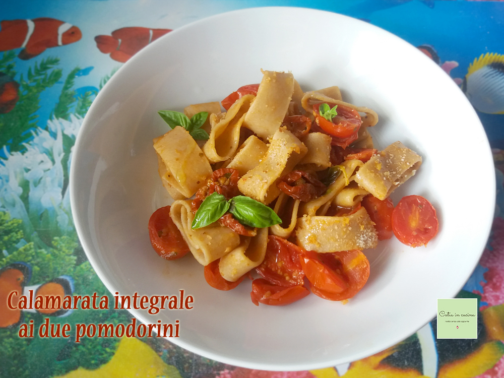 calamarata integral com dois tipos de tomatinho