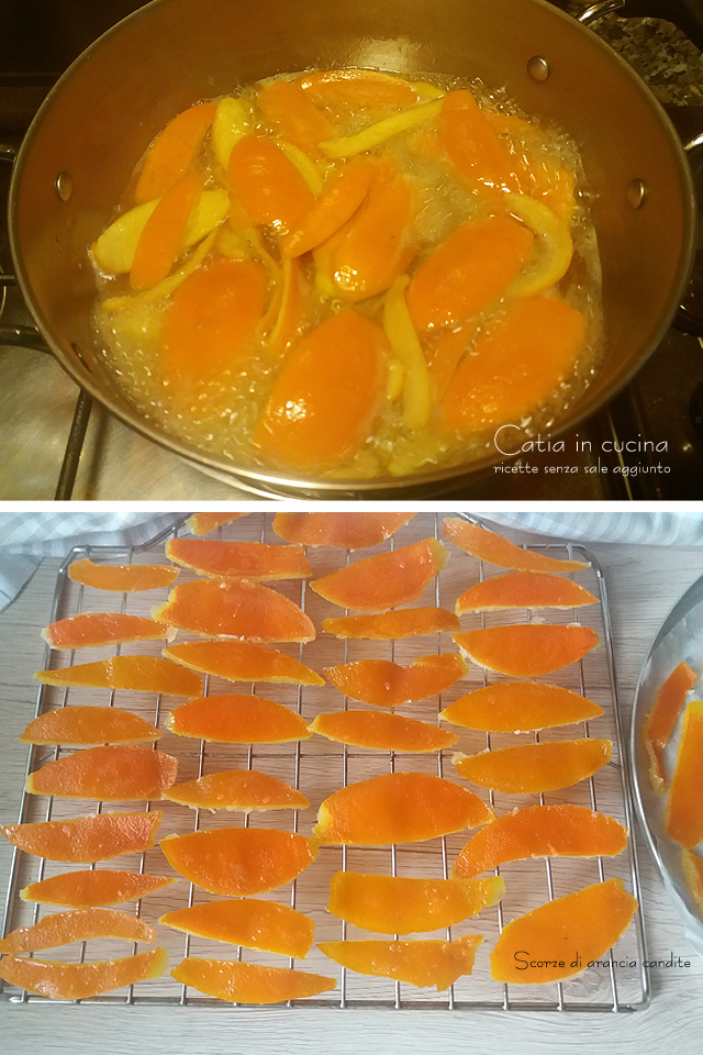 cascas de laranja cristalizadas - passos