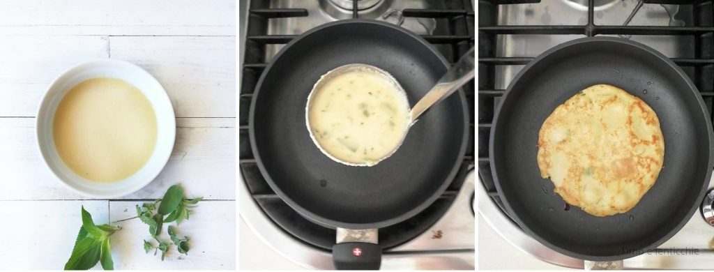 Cecine simples - crepioca de grão-de-bico três sabores