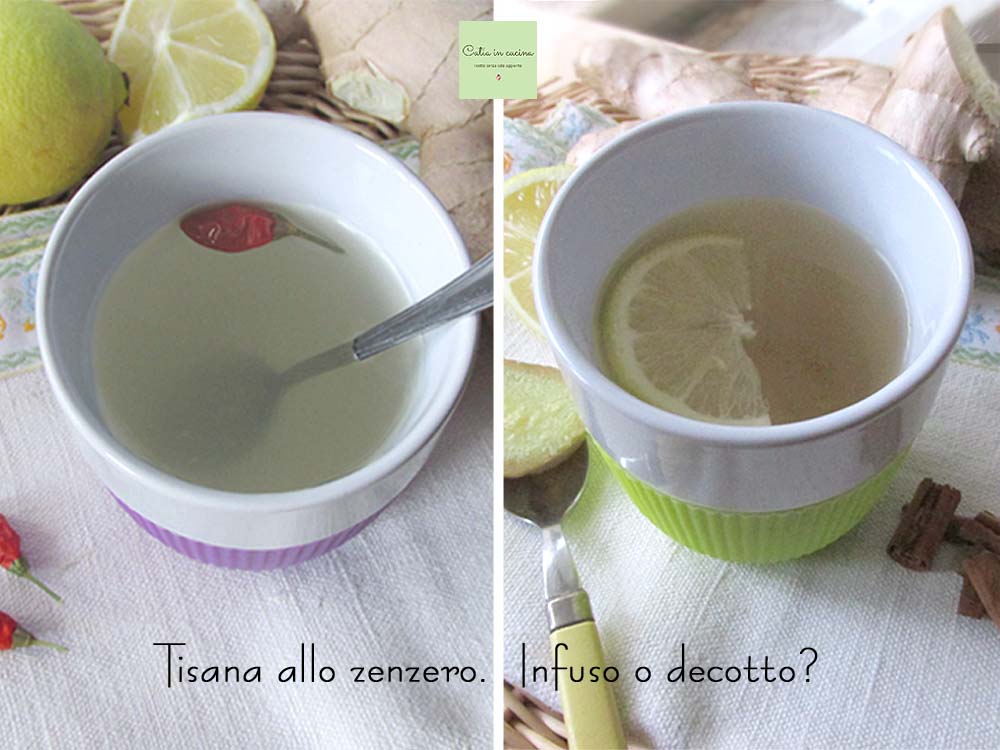 Chá de gengibre (em duas versões)