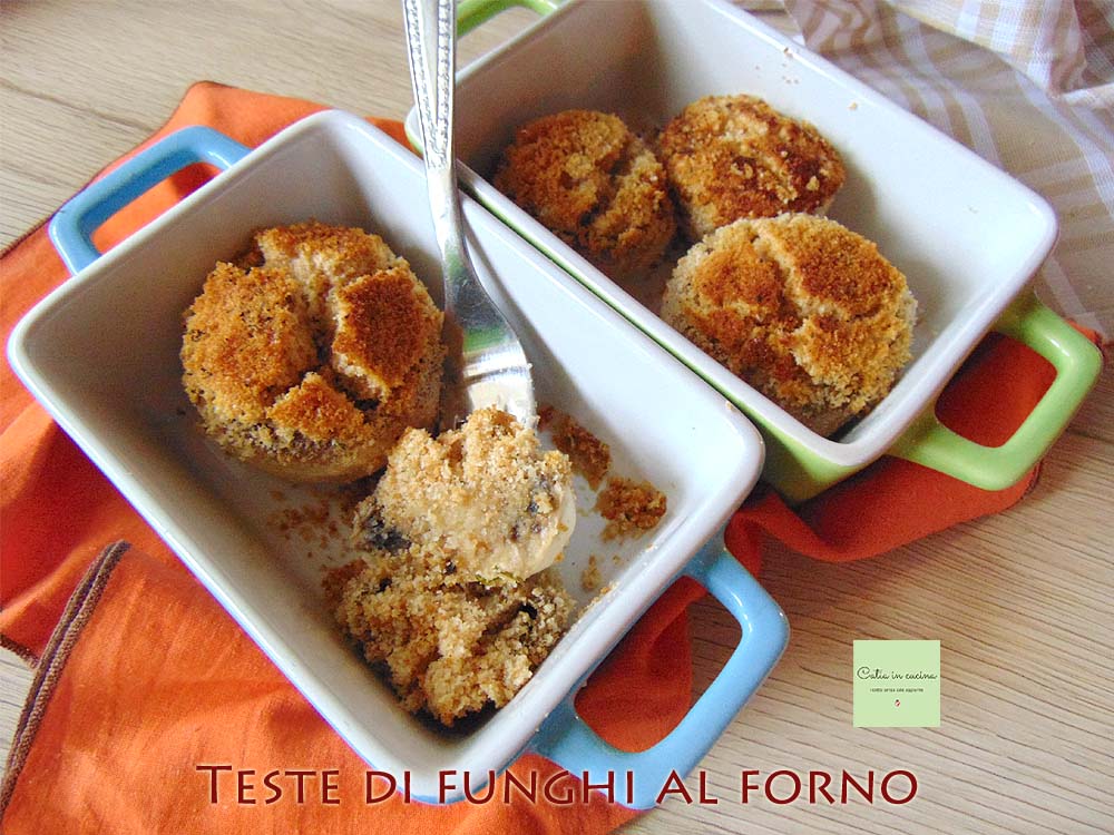 teste de cogumelos assados