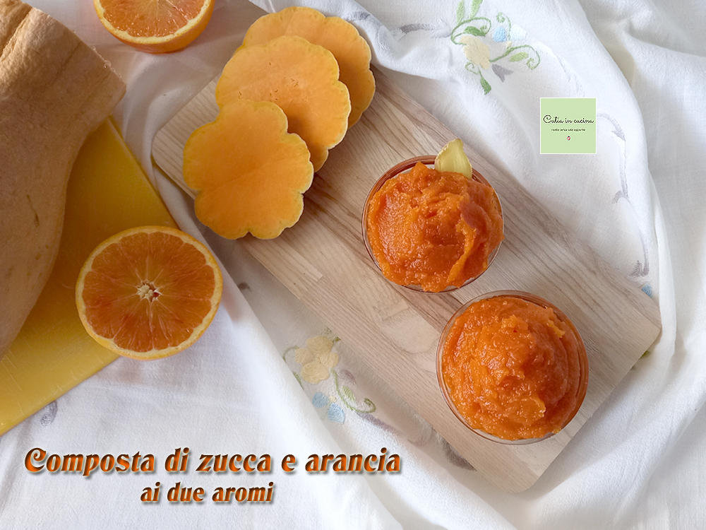 Compota de abóbora e laranja (com dois aromas)