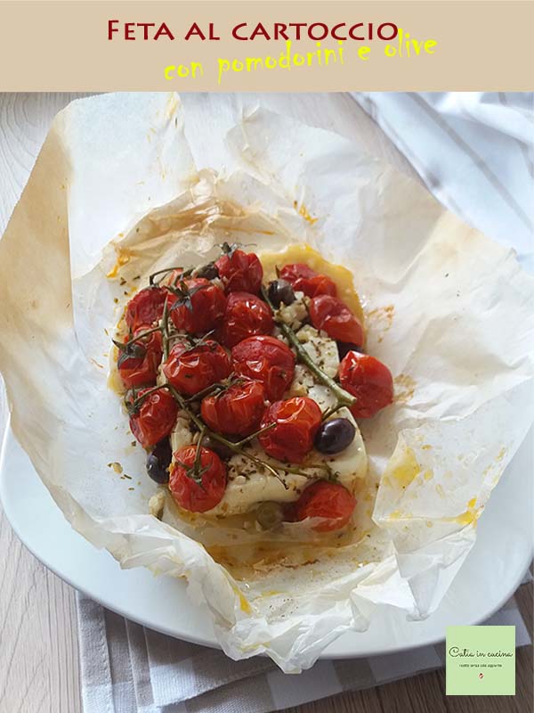 feta embrulhada com tomatinhos