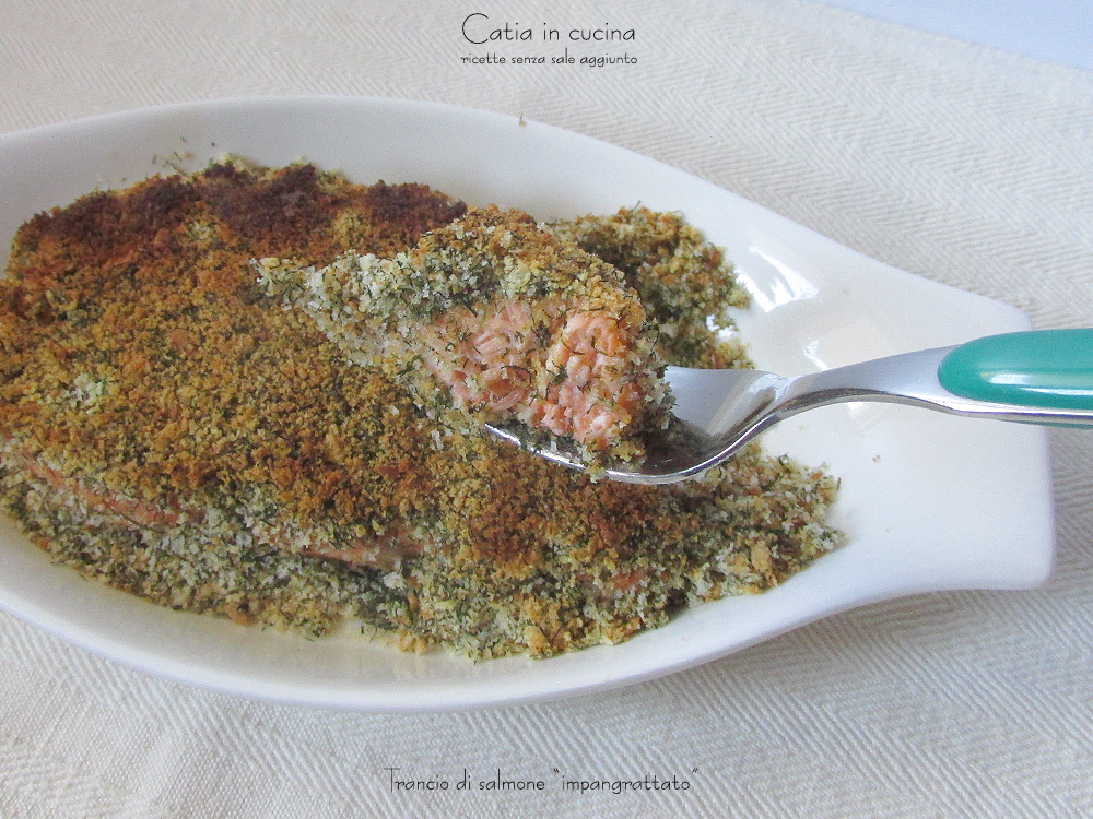 trancio di salmone gratinato