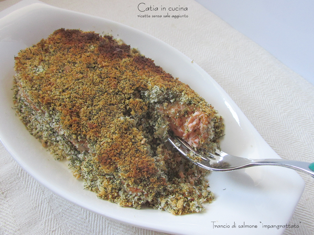 trancio di salmone gratinato