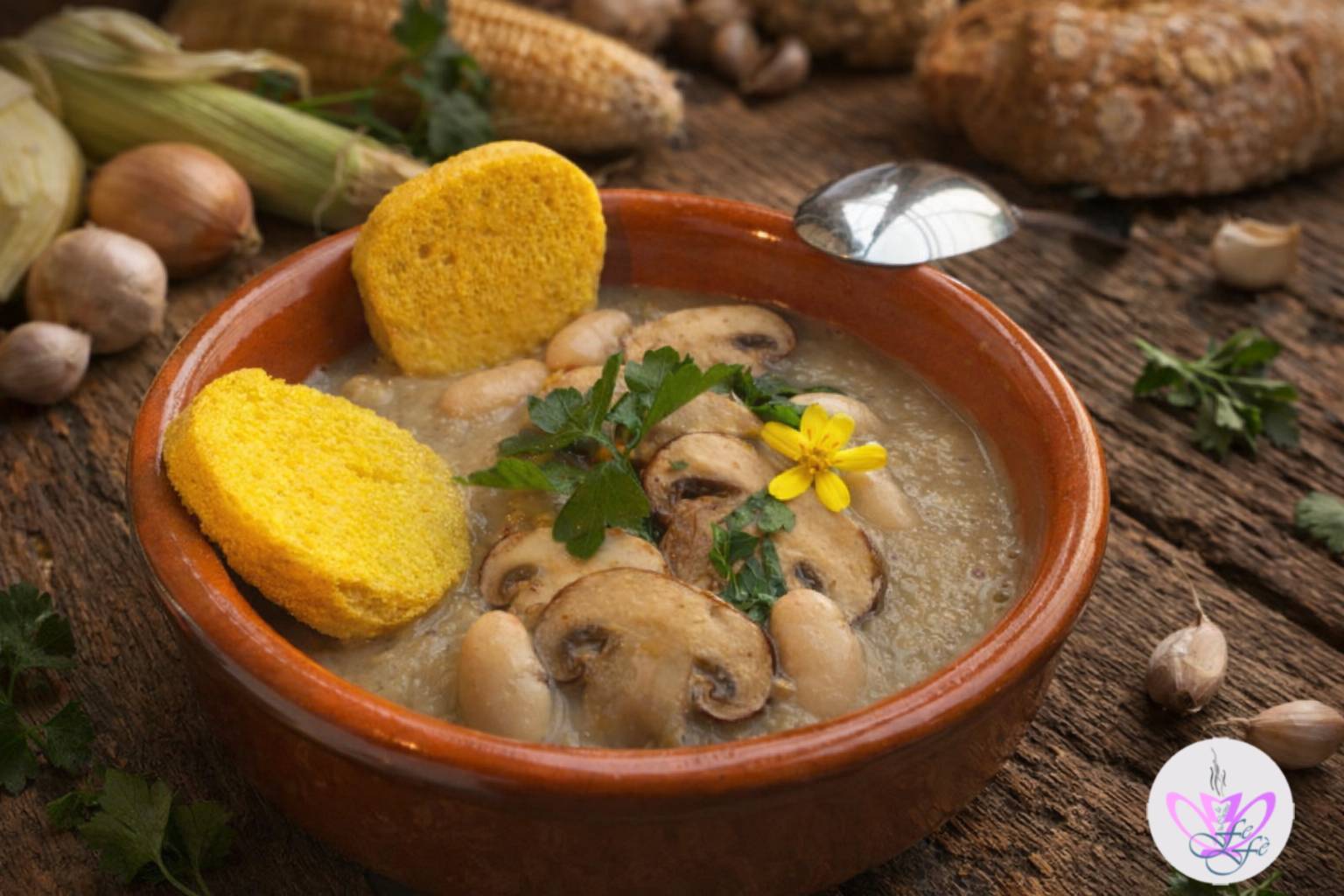 CREME DE FUNCHO, COGUMELOS E FEIJÕES CANNELLINI