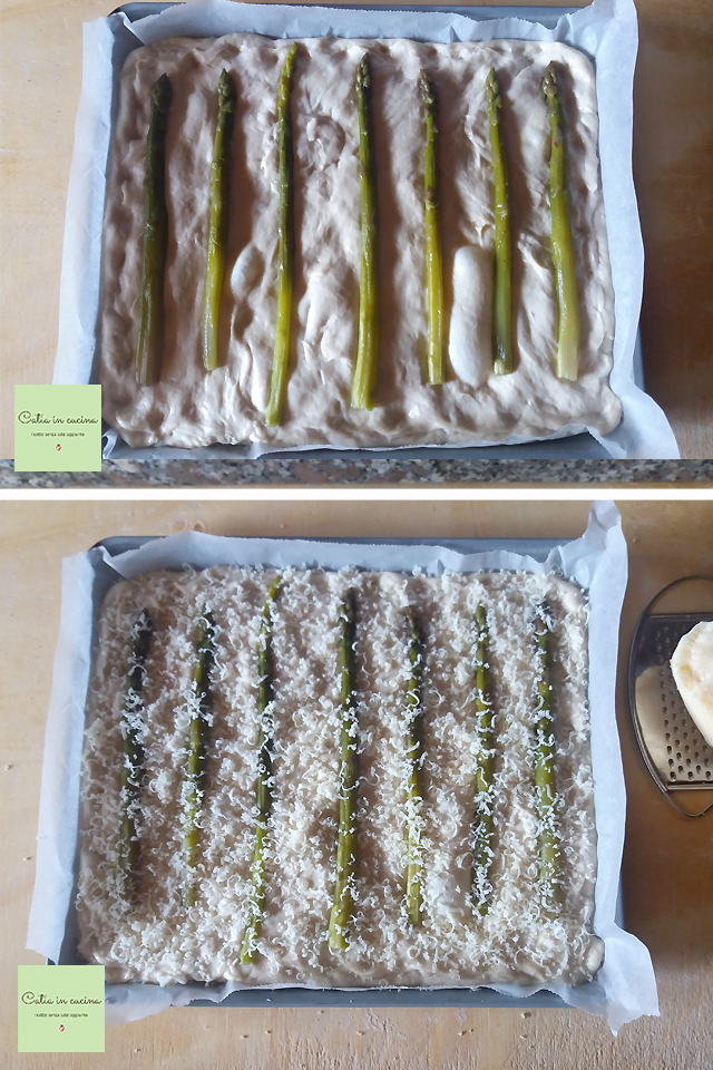 focaccia com aspargos e stracchino steps3-4