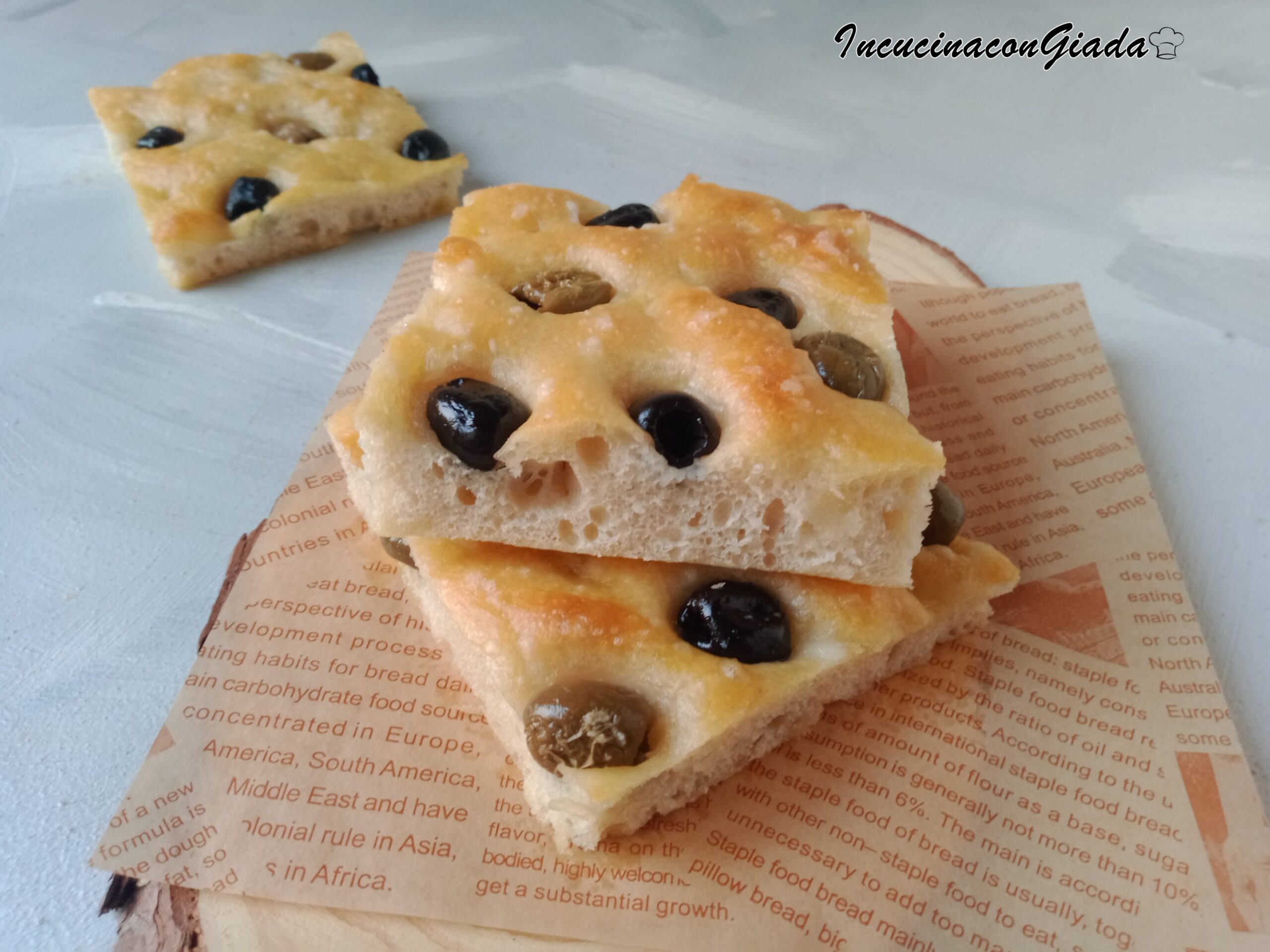 FOCACCIA COM AZEITONAS