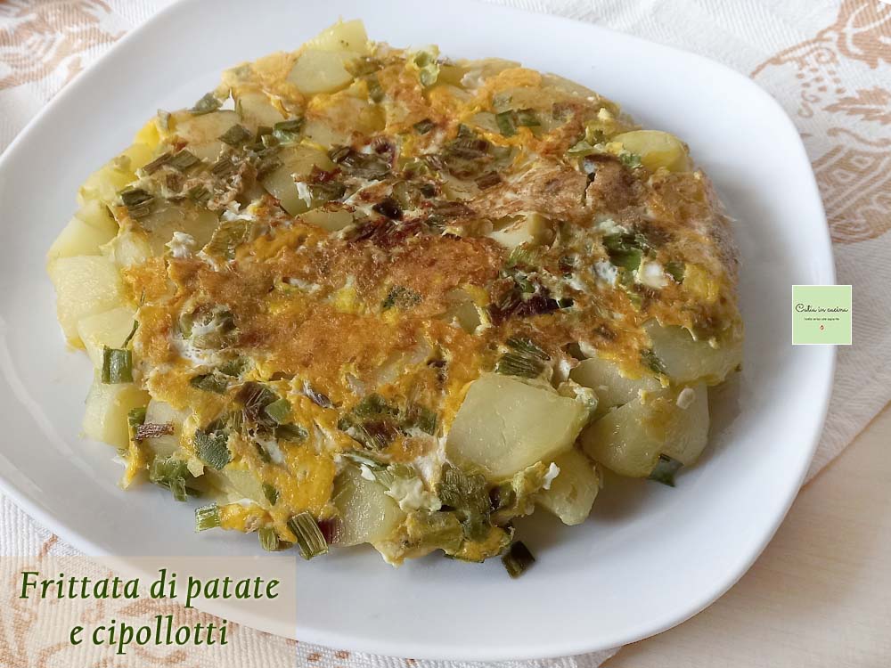 Fritada de batatas e cebolinhas