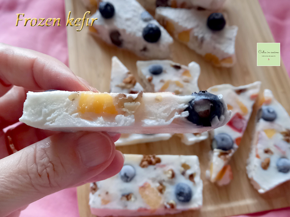 frozen kefir bark