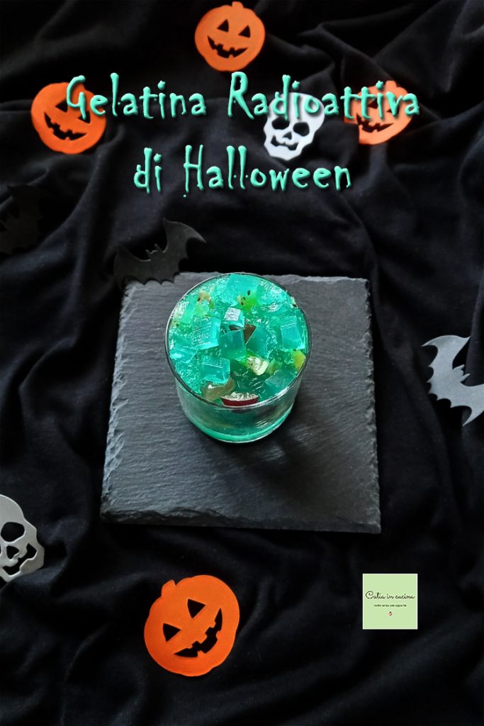 gelatina radioativa merenda halloween
