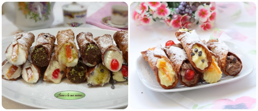 Casquinhas ou cascas fritas de cannoli sicilianos