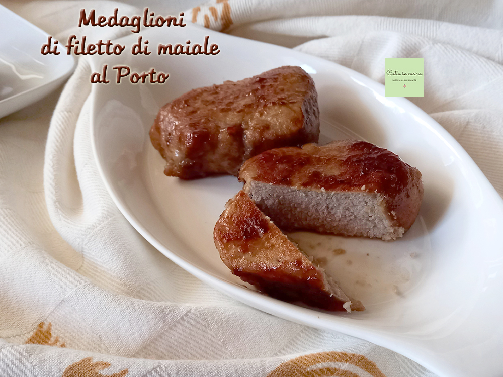 medalhões de filé de porco ao Porto