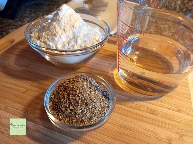 nhoque com farinha de alcachofra ingredientes