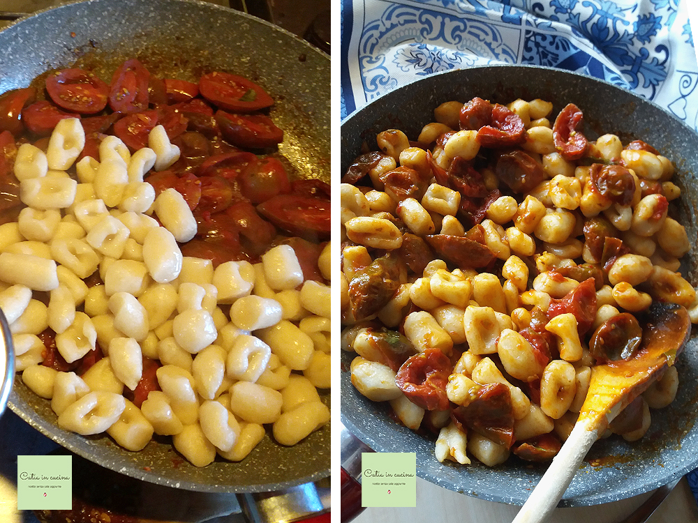 nhoque com tomatinhos pretos - frigideira