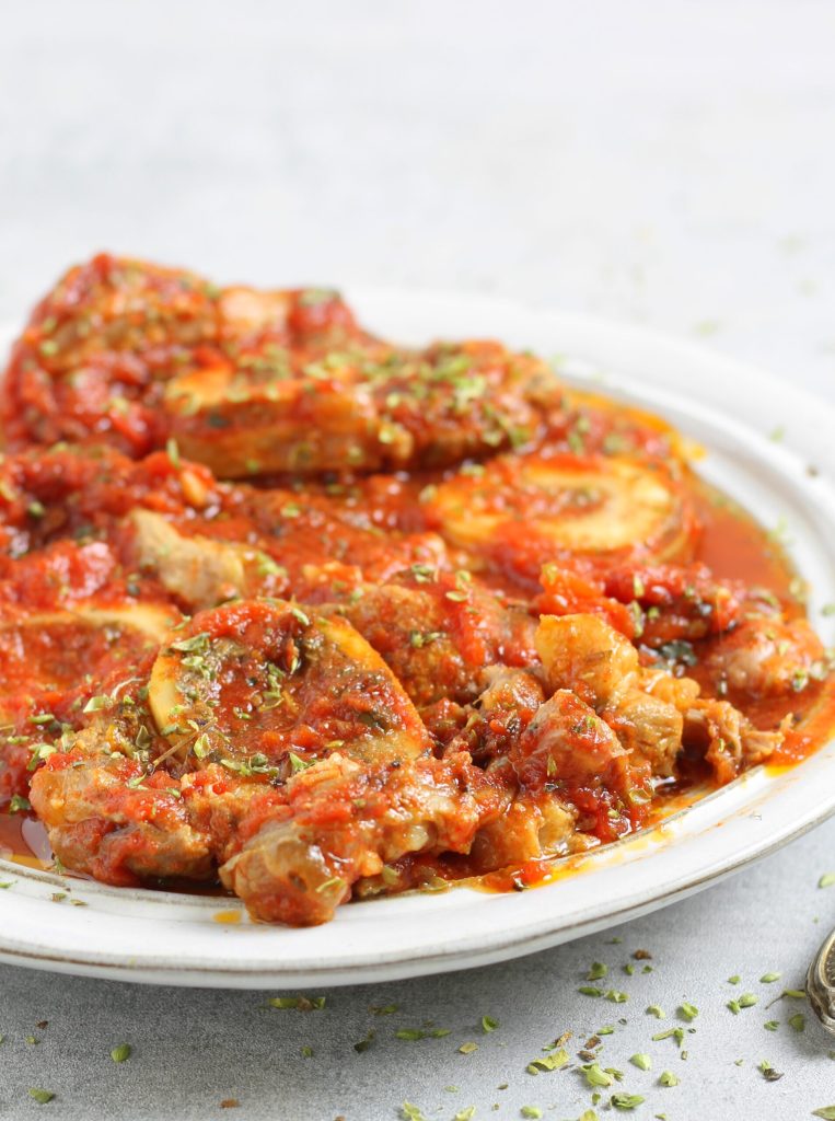 Ossobuco à pizzaiola na panela de pressão