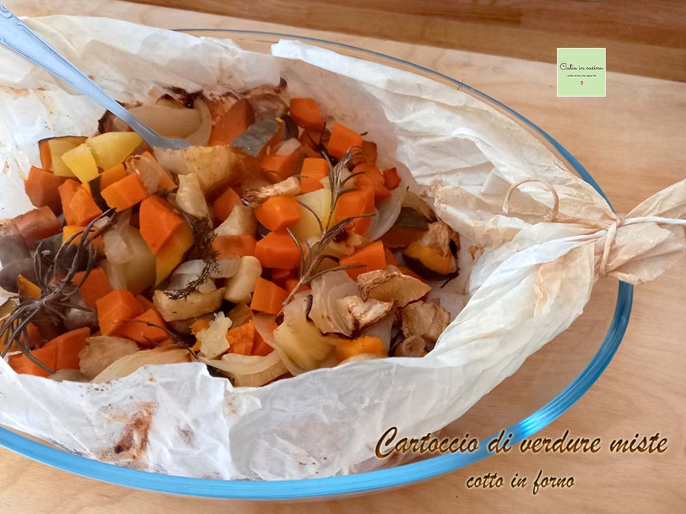 pacote de legumes mistos assados