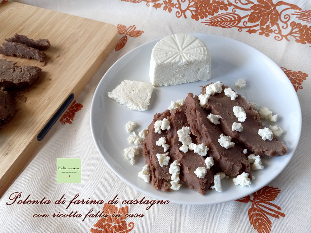 Polenta de farinha de castanha com ricota