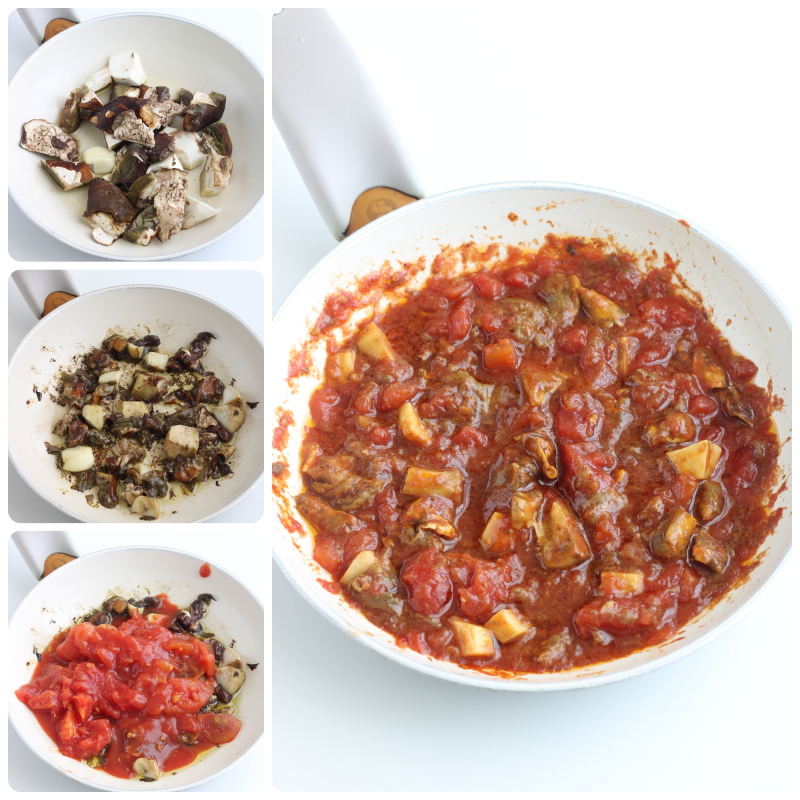 crostini de polenta com cogumelos