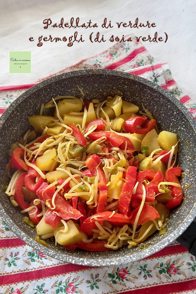 refogado de legumes e brotos - pimentões batatas