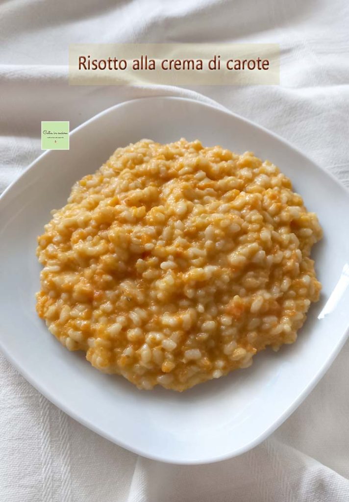 risoto ao creme de cenoura