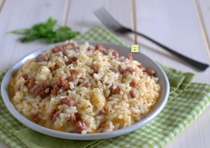 Risoto com Linguiça