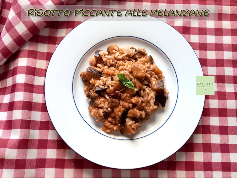 Risoto picante de berinjela