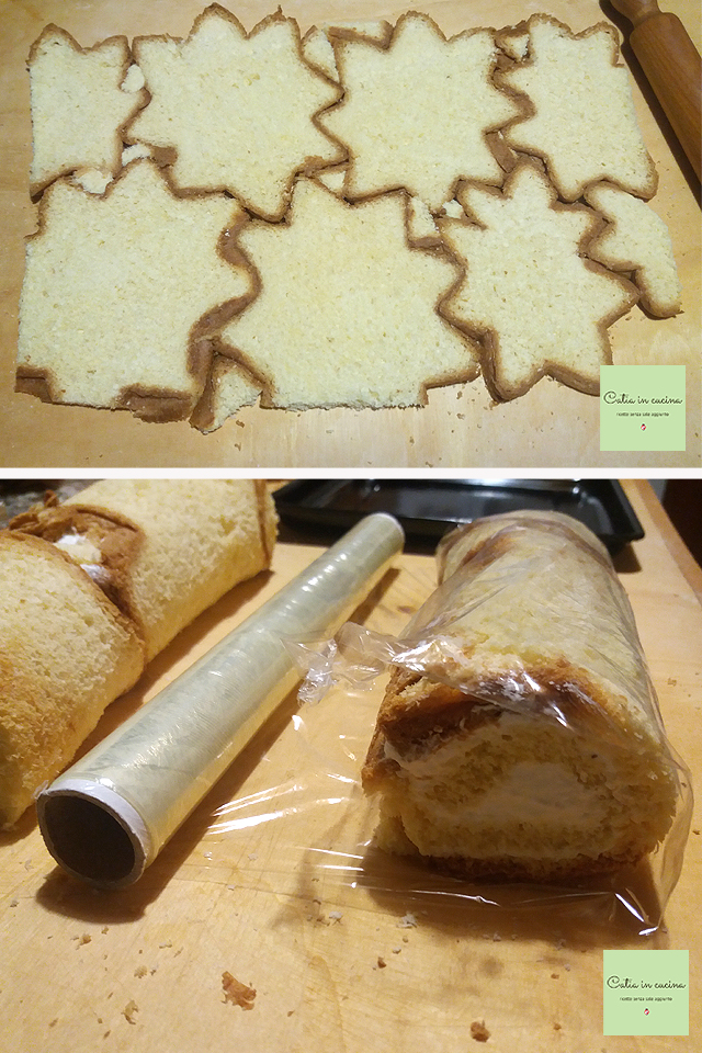 rolo de pandoro sendo preparado