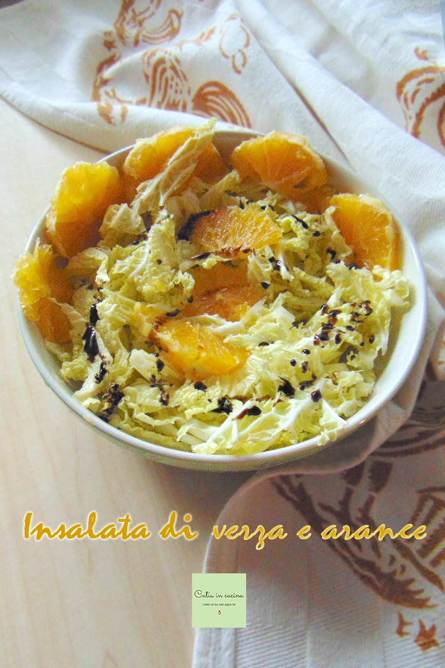 salada de repolho e laranjas