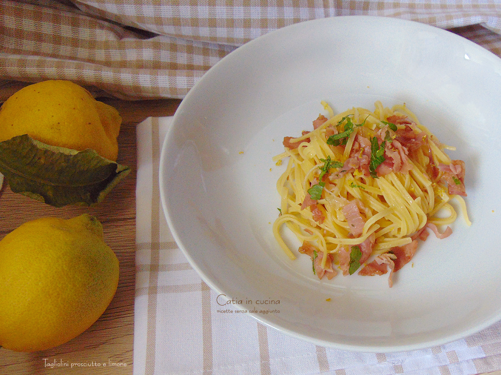 Tagliolini presunto e limão
