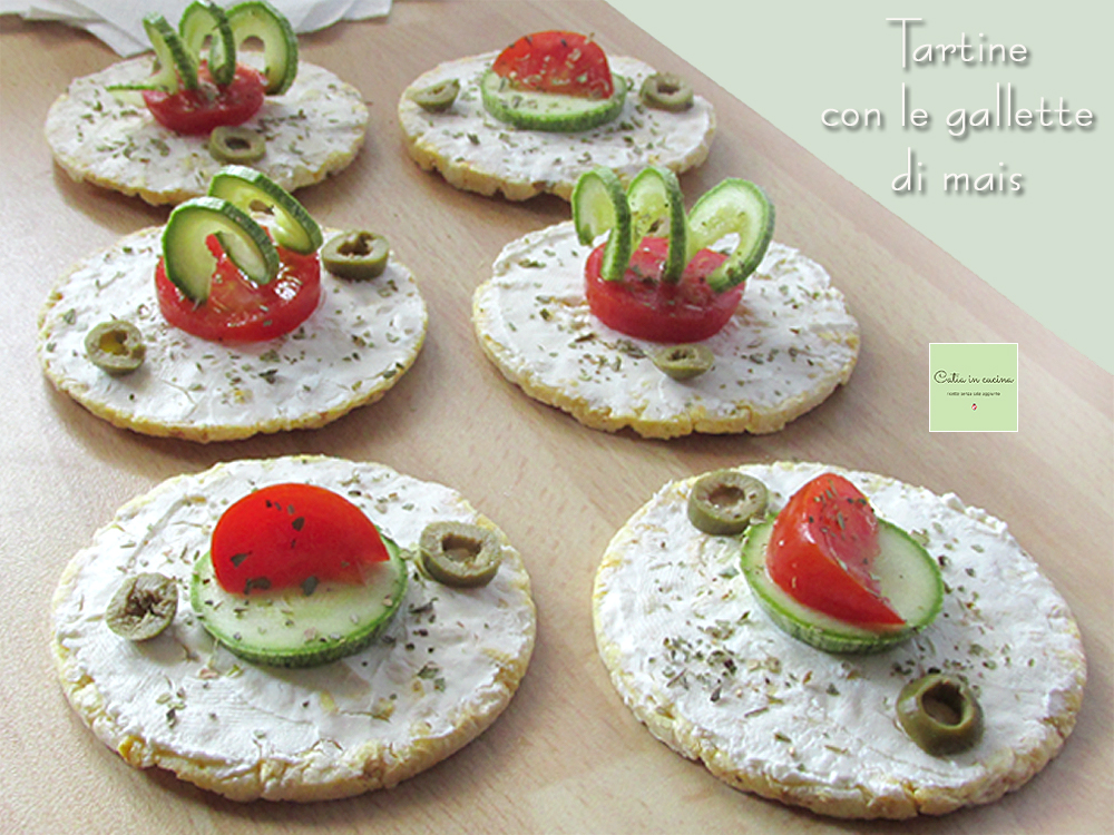 tartine rápidas com bolachas de milho