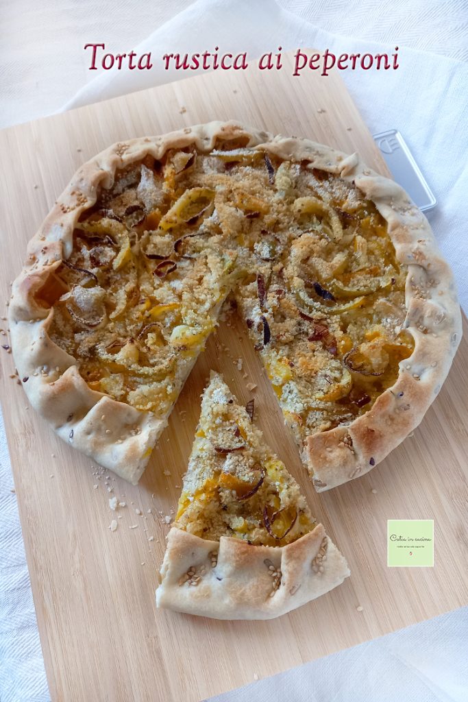 torta rústica de pimentão com massa maluca de sementes