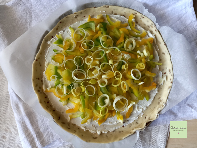 torta rústica de pimentão - recheio