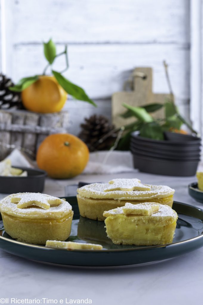 tortinhas com creme de frutas cítricas