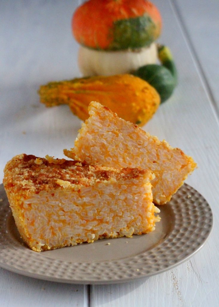 Torta de arroz gratinada com abóbora