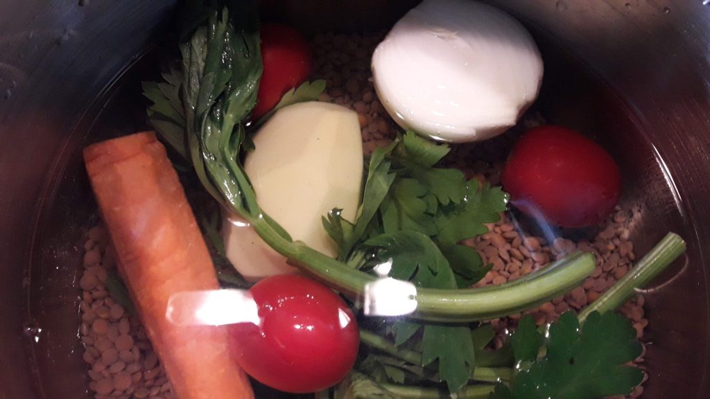 A sopa de leguminosas mist