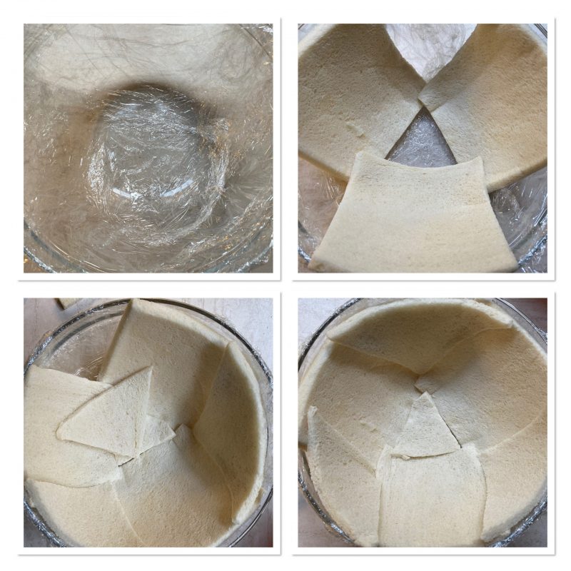 Zuccotto salgado de tramezzini com atum e salmão