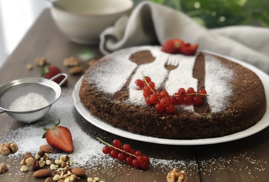 O bolo caprese dietético