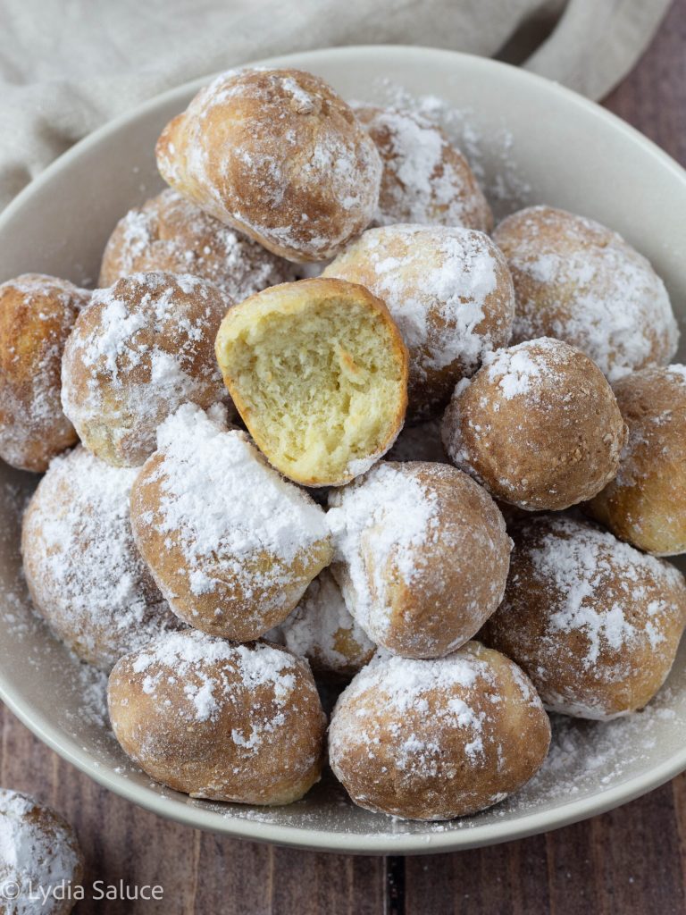 Castagnole de iogurte na fritadeira a ar
