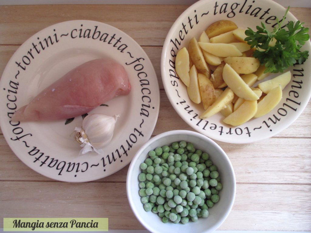 Frango com batatas e ervilhas na panela, Mangia senza Pancia
