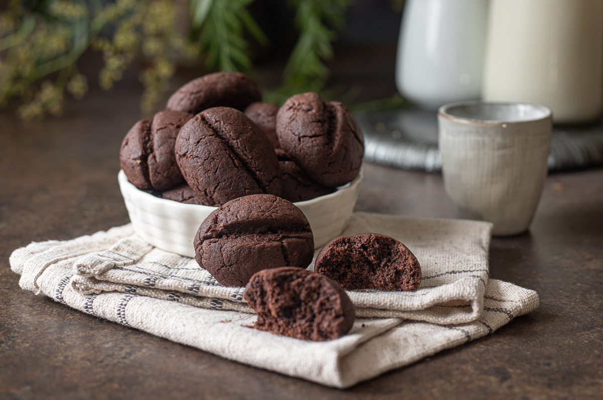 Biscoitos de cacau e café